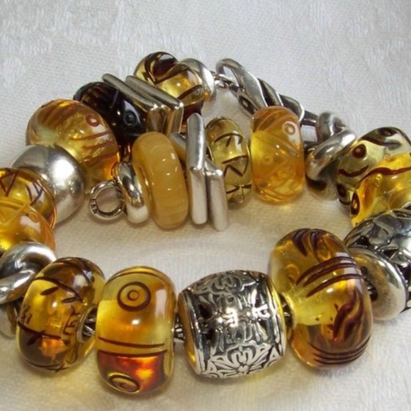 🌺New yellow bling heart lock & key bead charm diy - Picture 5 of 8